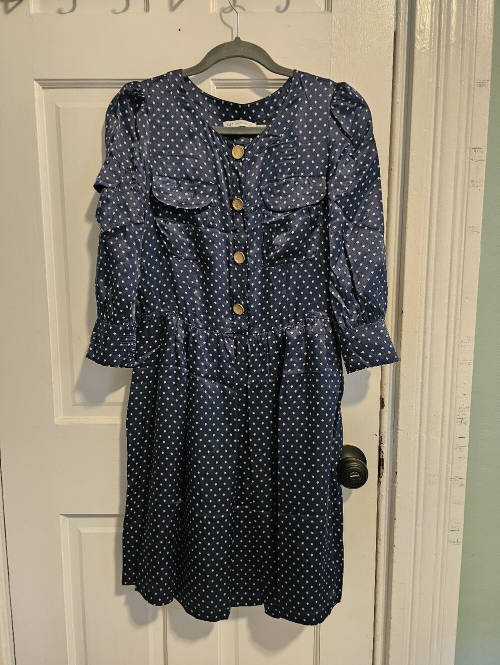 Vintage Chloé Blue Silk Dress